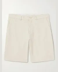 Brunello Cucinelli Gerade geschnittene Bermudashorts aus Baumwoll-Twill Neutral