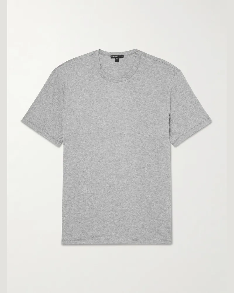 James Perse Lotus schmal geschnittenes T-Shirt aus Baumwoll-Jersey Grau