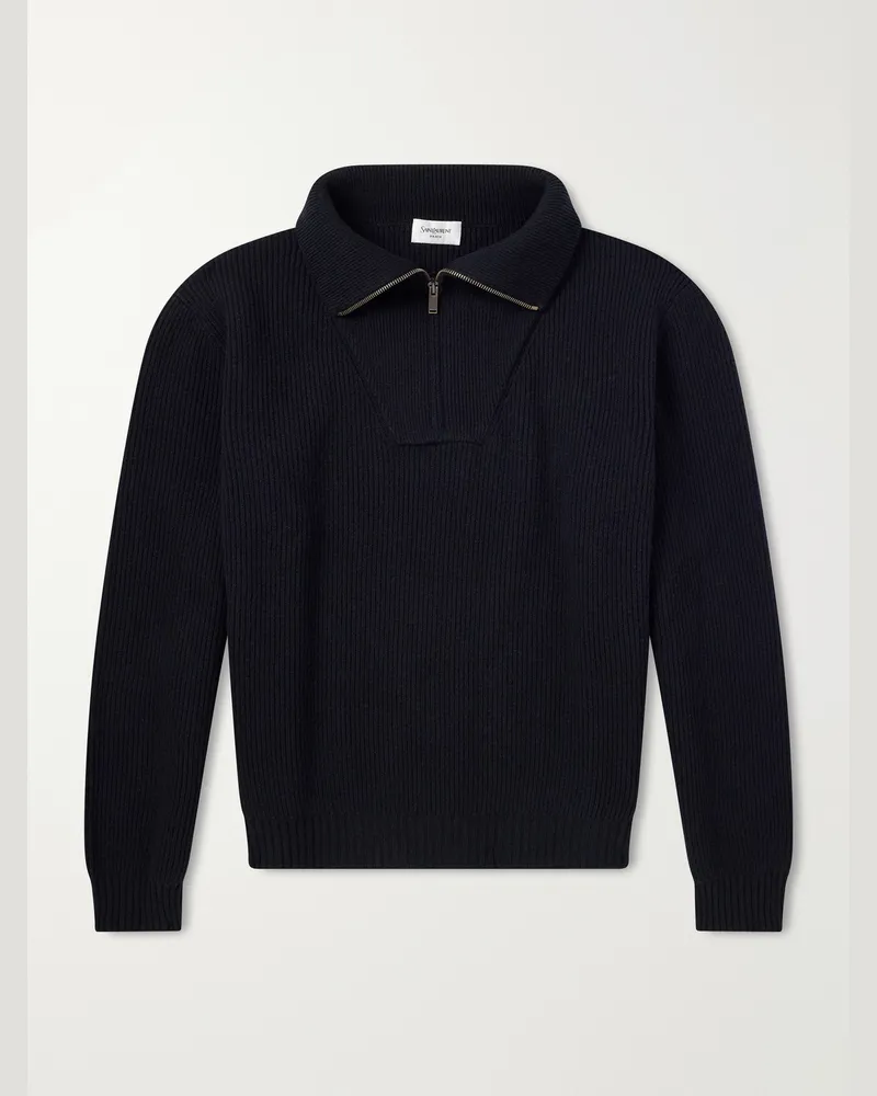 Saint Laurent Wool Rollneck Sweater Black