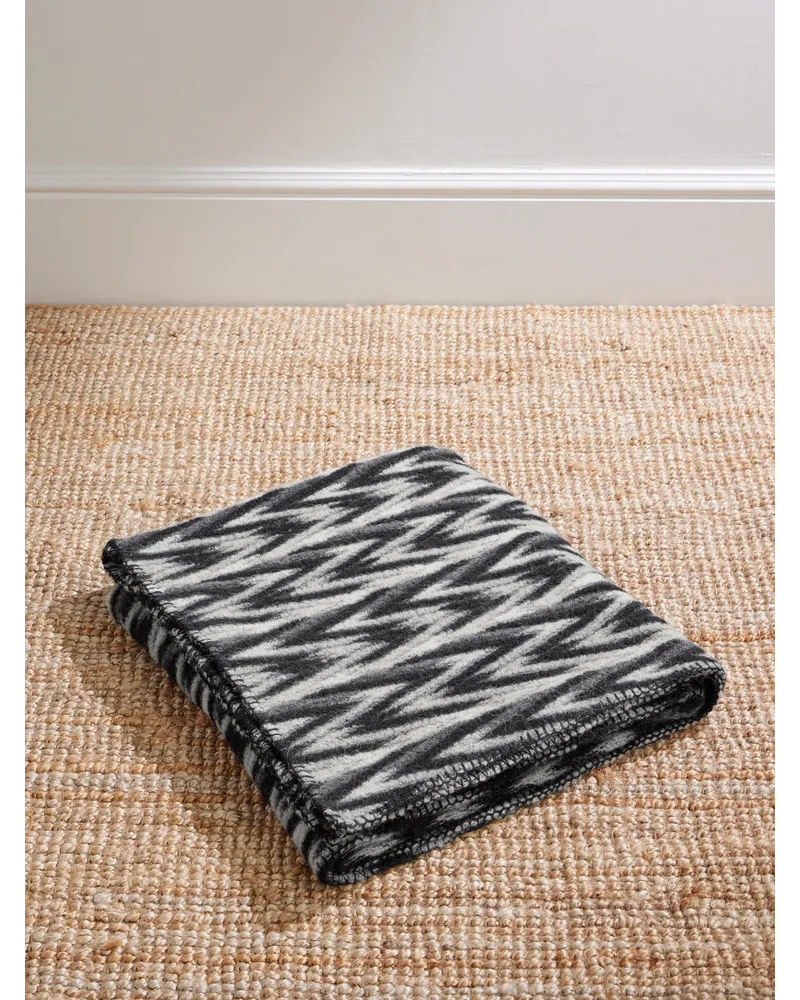 Missoni Home Tagesdecke aus Jacquard-Strick Schwarz