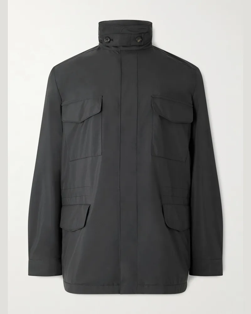 Loro Piana Traveller Jacke aus Shell Schwarz