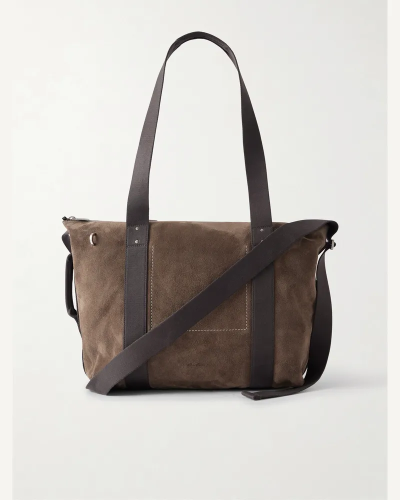 Rick Owens Trolley Tote aus Veloursleder Grün