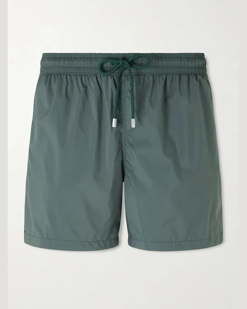 Fedeli Madeira Airstop Straight-Leg Mid-Length Swim Shorts Green