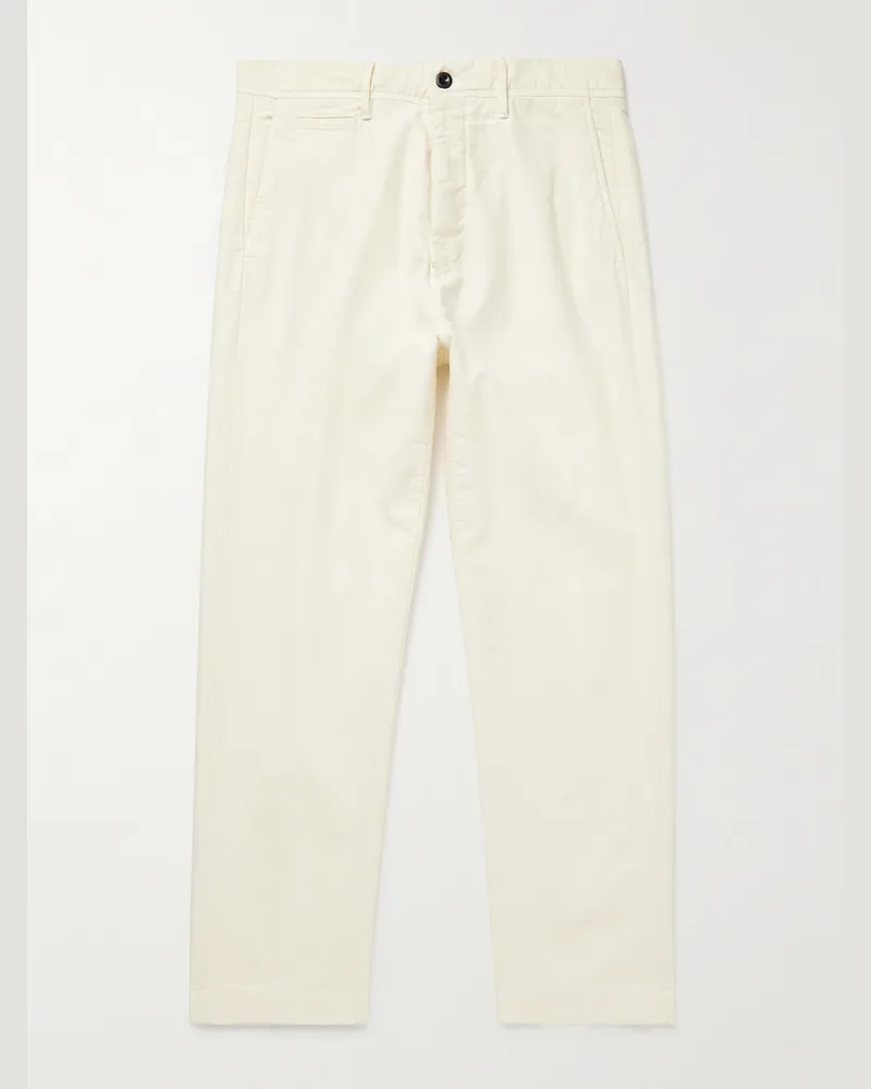 Incotex Schmal geschnittene Hose aus Twill aus einer Baumwollmischung Neutral