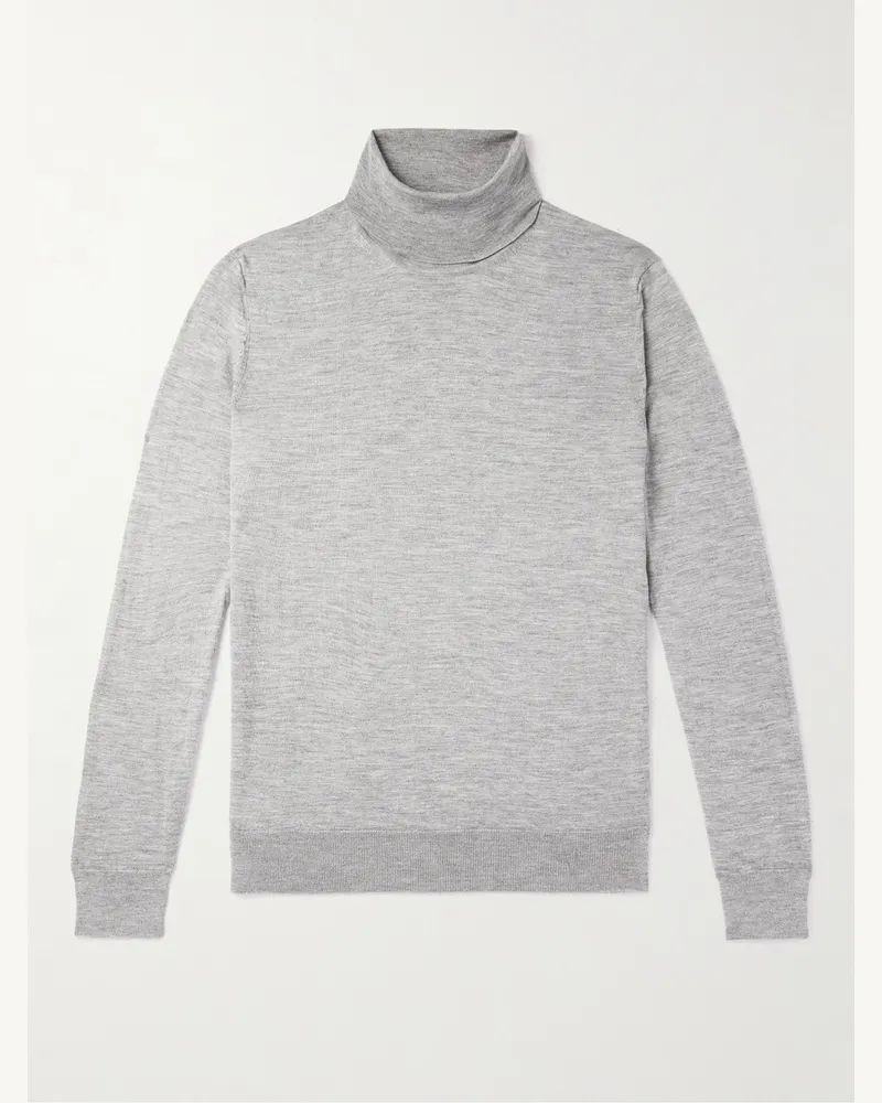 Ermenegildo Zegna Rollkragenpullover aus einer Kaschmir-Seidenmischung Grau