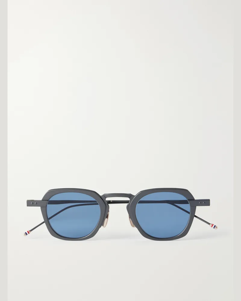 Thom Browne Square-Frame Titanium Sunglasses Black