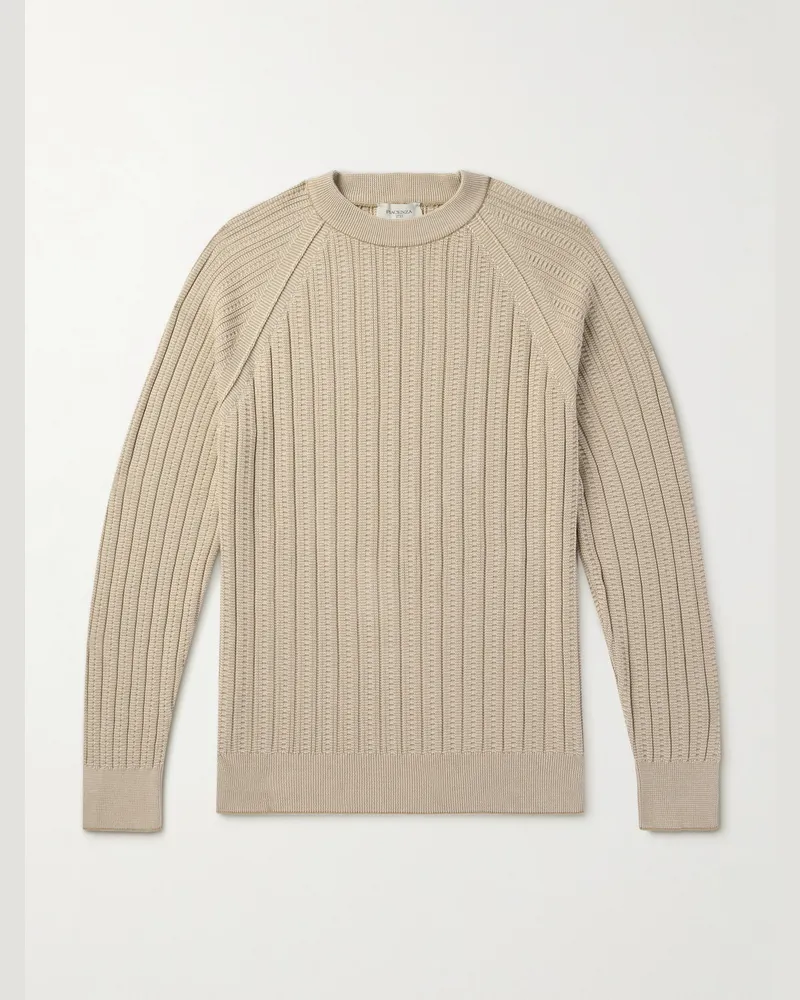 PIACENZA 1733 Pullover aus Baumwolle in Rippstrick Neutral