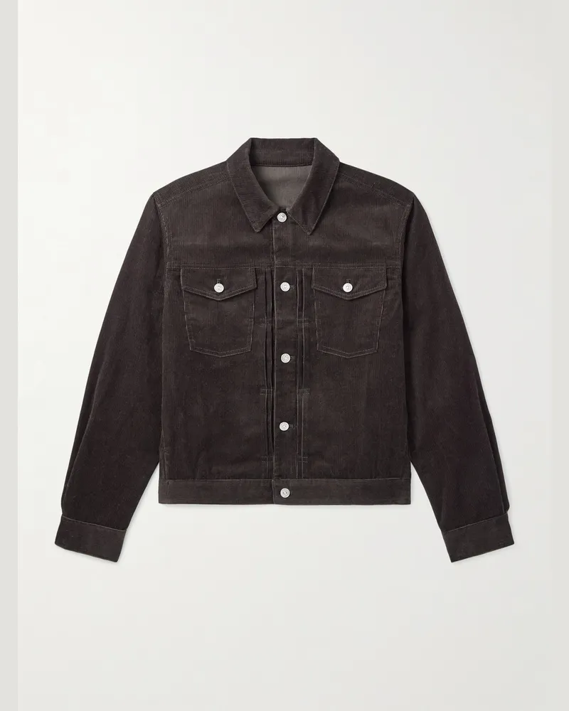 MR P. Jacke aus Baumwollcord Braun