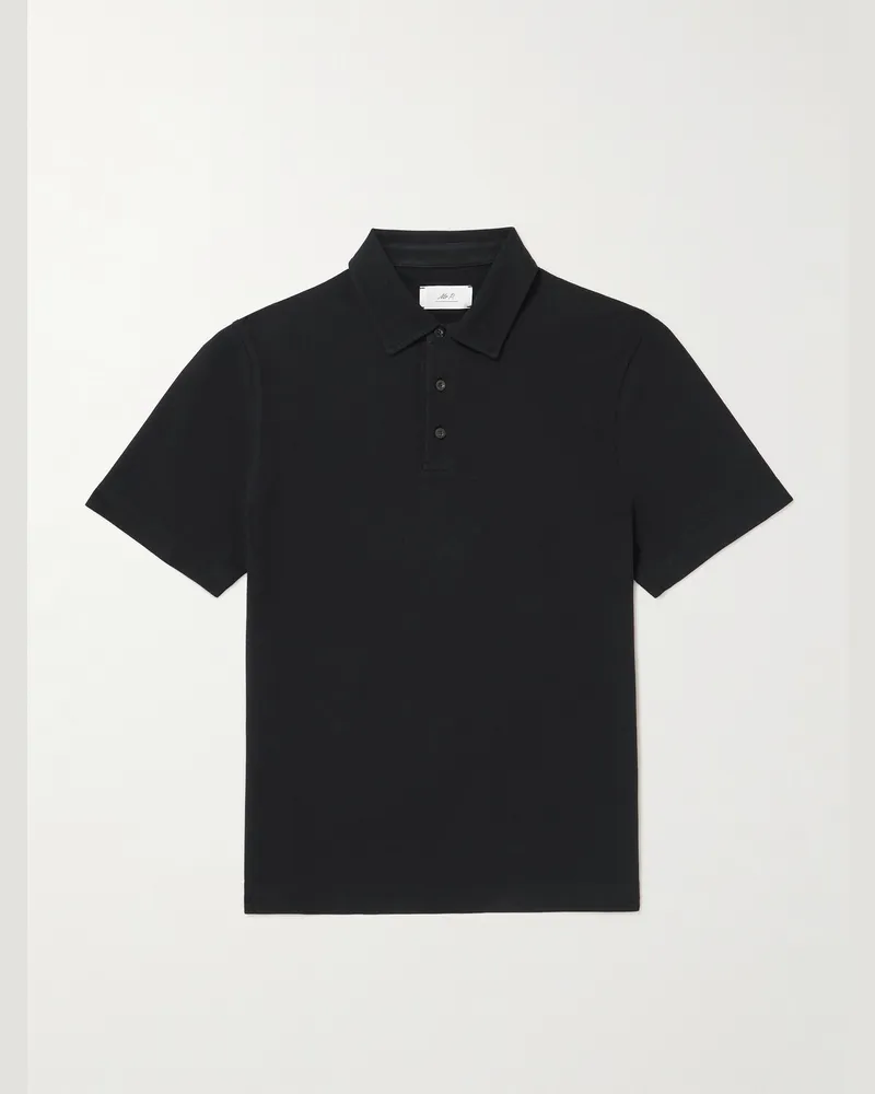 MR P. Cotton-Piqué Polo Shirt Black