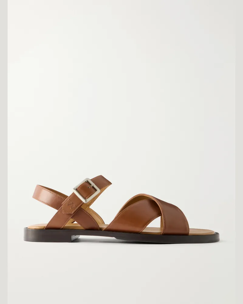 JM Weston Leather Sandals Brown