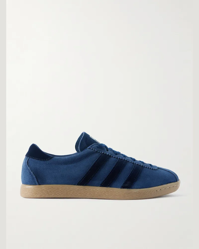 adidas Tobacco Gruen Sneakers aus Veloursleder Blau