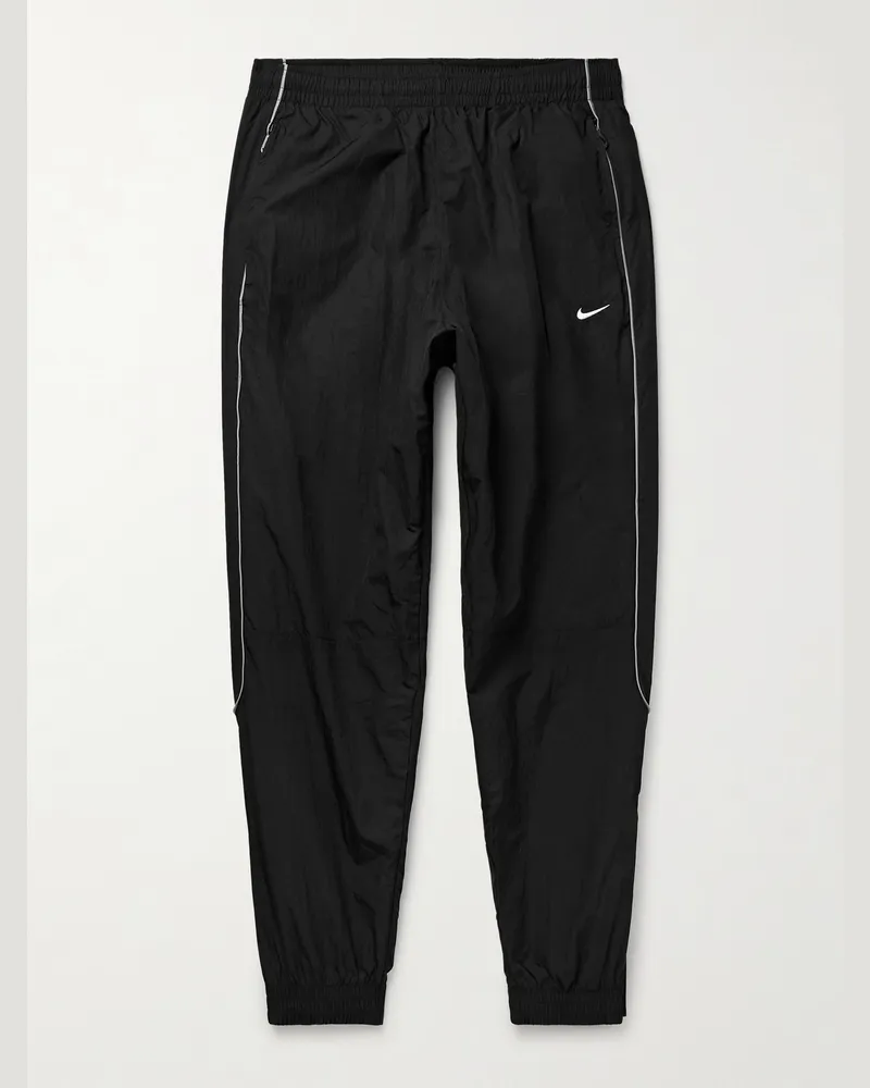 Nike Solo Swoosh Jogginghose aus Nylon mit Logostickerei Schwarz