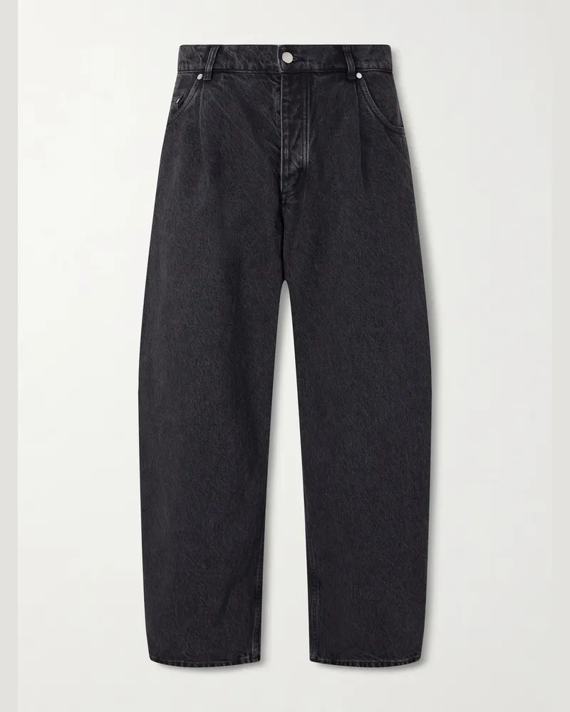 A Kind Of Guise Gerade geschnittene Jeans aus Bio-Denim mit Falten Grau