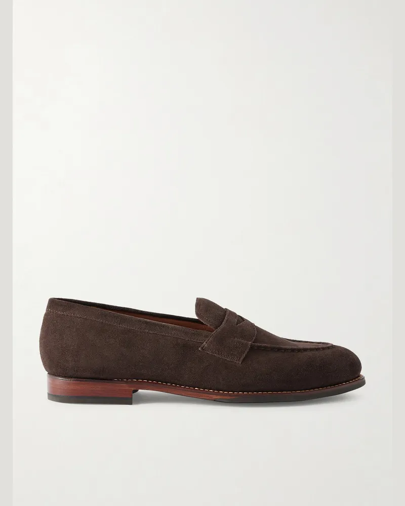 Grenson  Lloyd Suede Loafers Brown