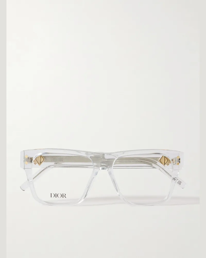 Dior CD Diamond S6I Brille mit eckigem Rahmen aus Azetat Neutral