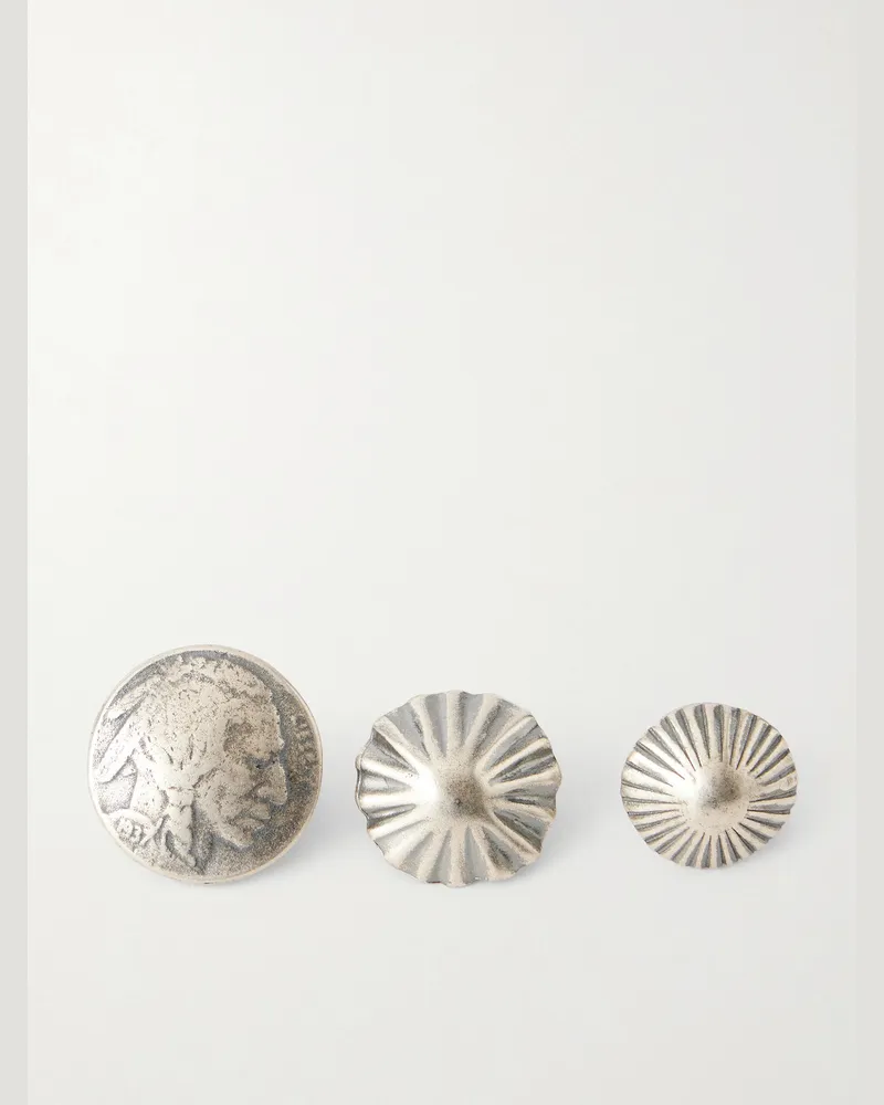 Peyote Bird Foundry Set aus Anstecknadeln aus Silber Silber