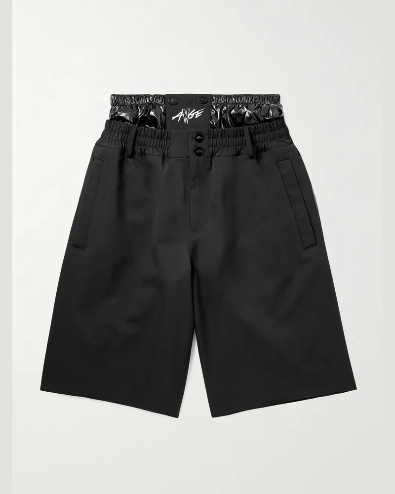 Moncler A$AP Rocky weit geschnittene Shorts aus Canvas mit Shell-Besatz Schwarz