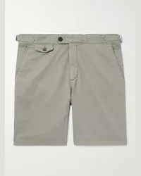 MR P. Gerade geschnittene Bermudashorts aus Twill aus einer Biobaumwollmischung Grau