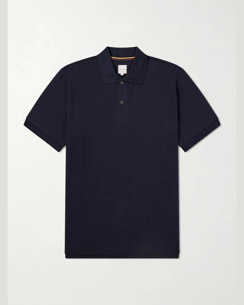 Paul Smith Cotton-Piqué Polo Shirt Blue