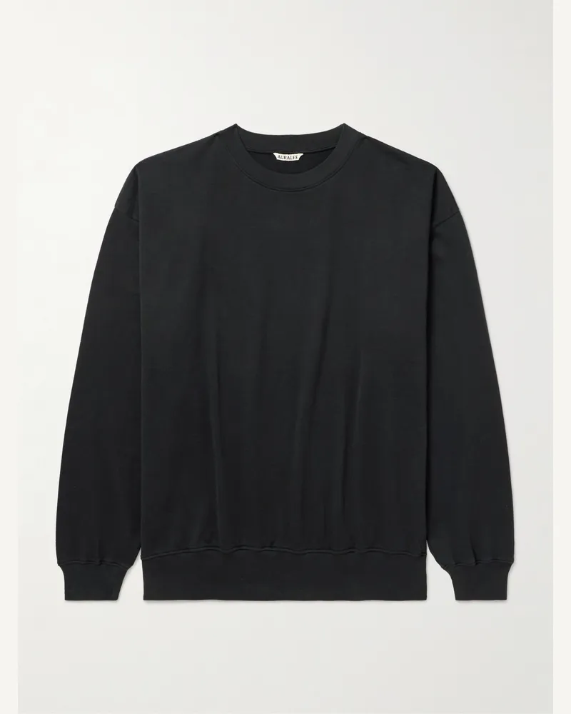 AURALEE Sweatshirt aus Baumwoll-Jersey Schwarz