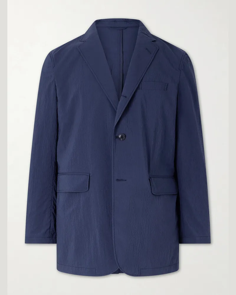 Beams Plus 3B Anywhere(Wear) Seersucker Blazer Blue
