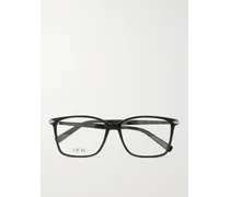 DiorBlackSuit S14l Brille mit eckigem Rahmen aus Azetat und silberfarbenen Details