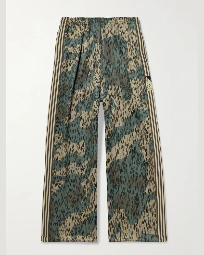 KAPITAL Camouflage-Print Cotton-Jersey Sweatpants Blue