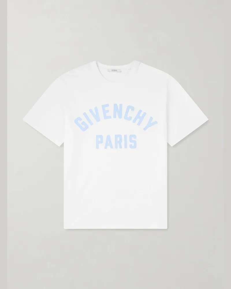 Givenchy Logo-Embroidered Cotton-Jersey T-Shirt White