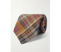 Patchwork-Krawatte aus karierter Baumwolle, 8,5 cm