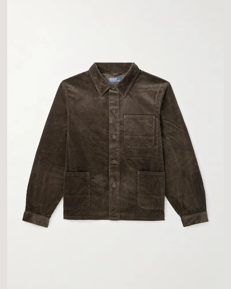 Ralph Lauren Feldjacke aus Baumwollcord Braun