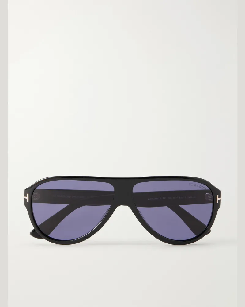 Tom Ford Samuele 02 Aviator-Style Acetate Sunglasses Black
