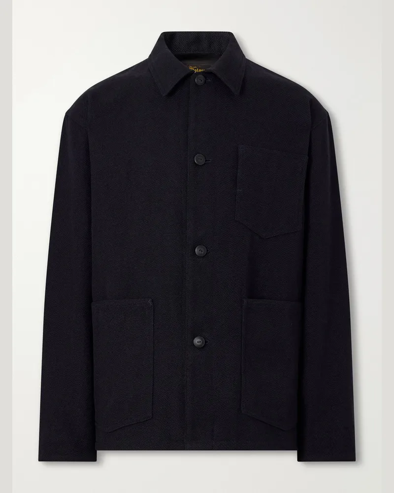 Visvim Baker Textured Wool and Linen-Blend Jacket Blue