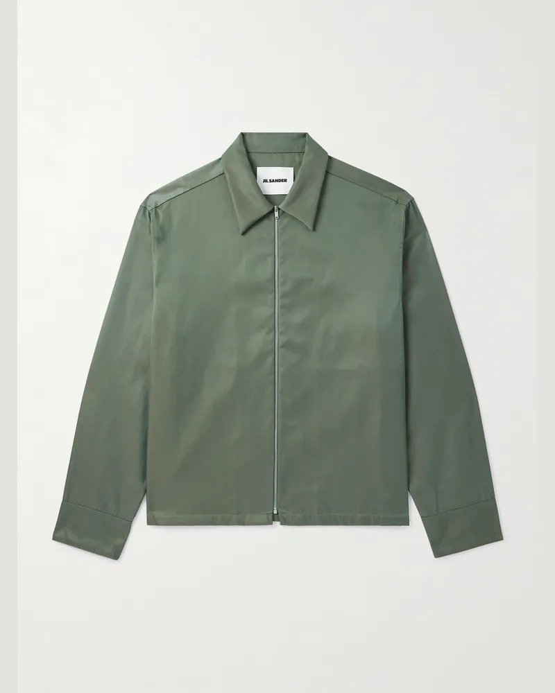 Jil Sander Jacke aus Shell Grün