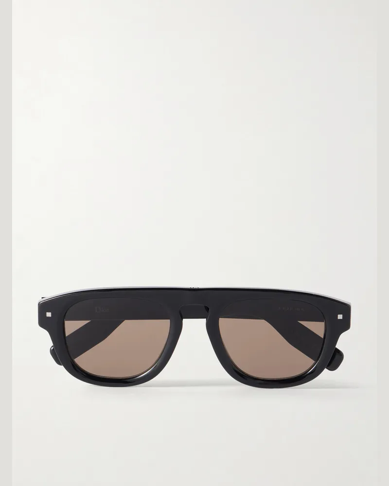 Dior Dior Line S2I Aviator-Style Acetate Sunglasses Black