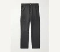 Straight-Leg Wool-Mouliné Trouser