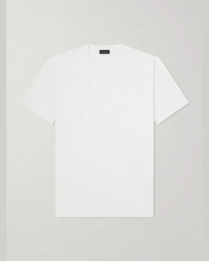 Gucci Modal-Blend Jersey T-shirt White