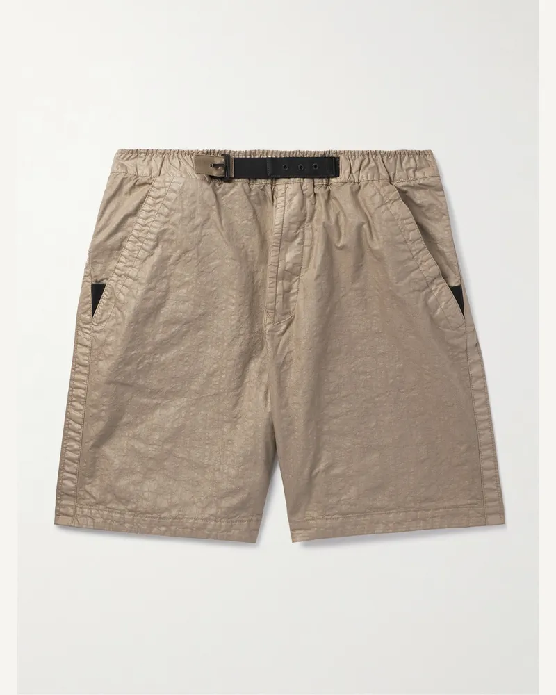 Stone Island Panama-TC gerade geschnittene Bermudashorts aus Nylon mit Gürtel in Stückfärbung Neutral