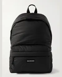 Balenciaga Explorer wattierter Rucksack aus Nylon Schwarz