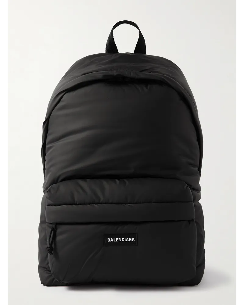 Balenciaga Explorer wattierter Rucksack aus Nylon Schwarz