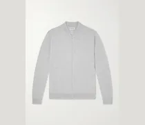 16.Singular Merino Wool Zip-Up Cardigan