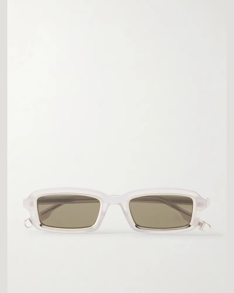 Dior DiorSymbol S2I Rectangular-Frame Acetate Sunglasses White