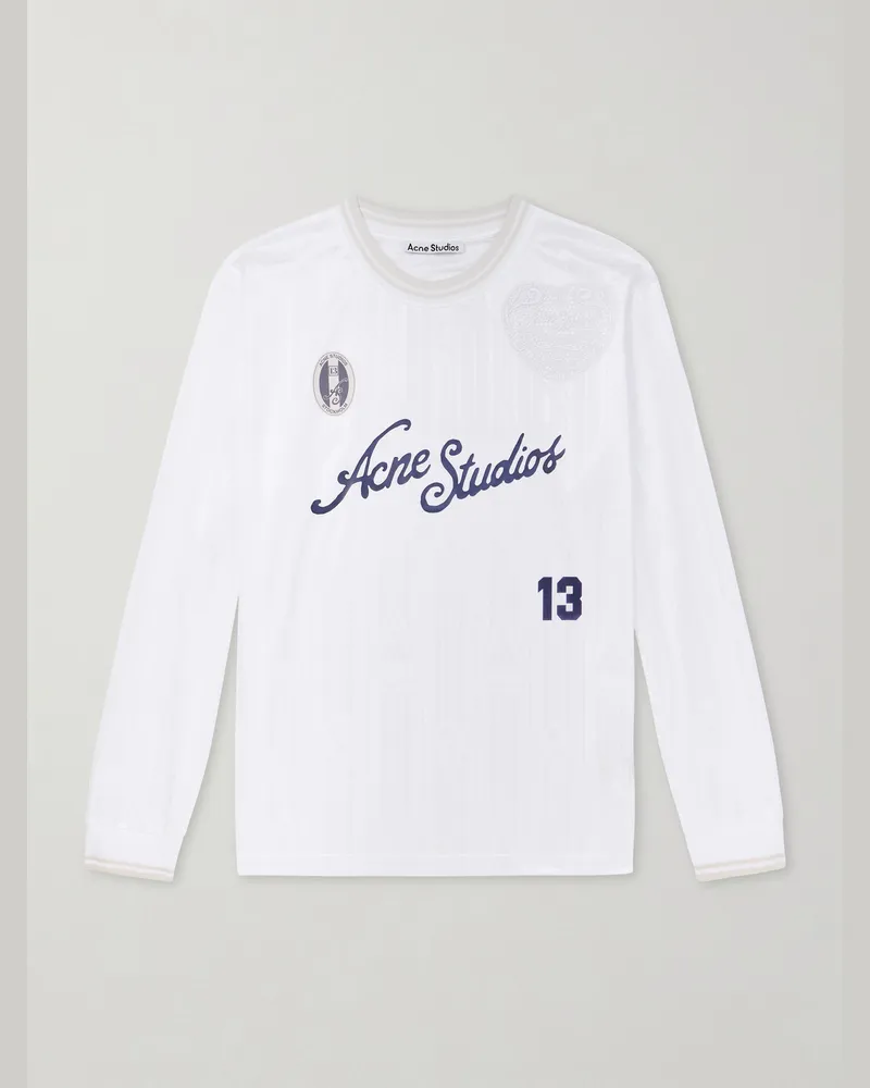 Acne Studios Erwin Logo-Detailed Jersey T-Shirt White