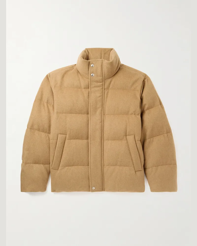 Loro Piana Giulio Daunenjacke aus gestepptem Storm-System®-Kaschmir Braun