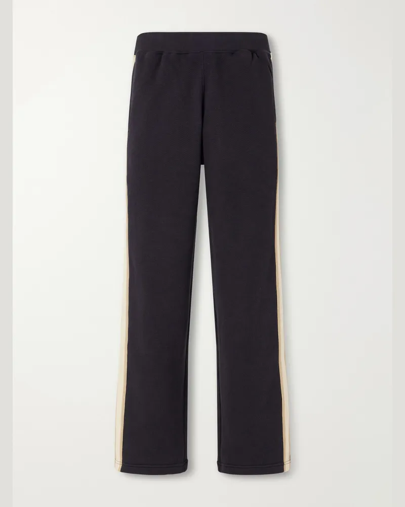 Aimé Leon Dore Straight-Leg Striped Cotton Sweatpants Black
