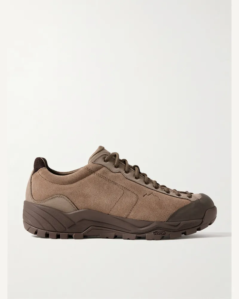 Diemme Movida Sneakers aus Veloursleder mit Gummibesatz Braun