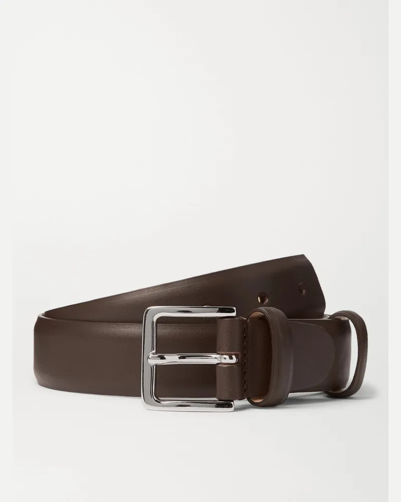MR P. 3cm Leather Belt Brown