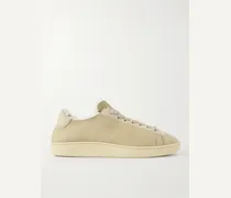 Shearling-Lined Suede Sneakers