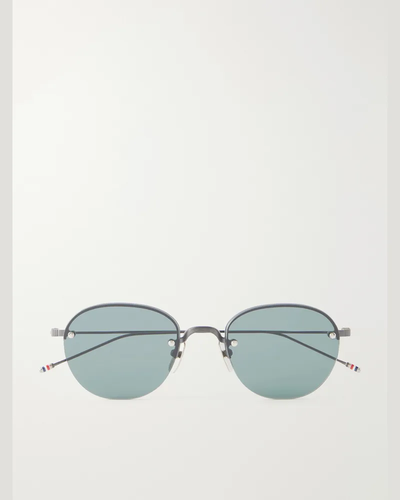 Thom Browne Round-Frame Titanium Sunglasses Gray