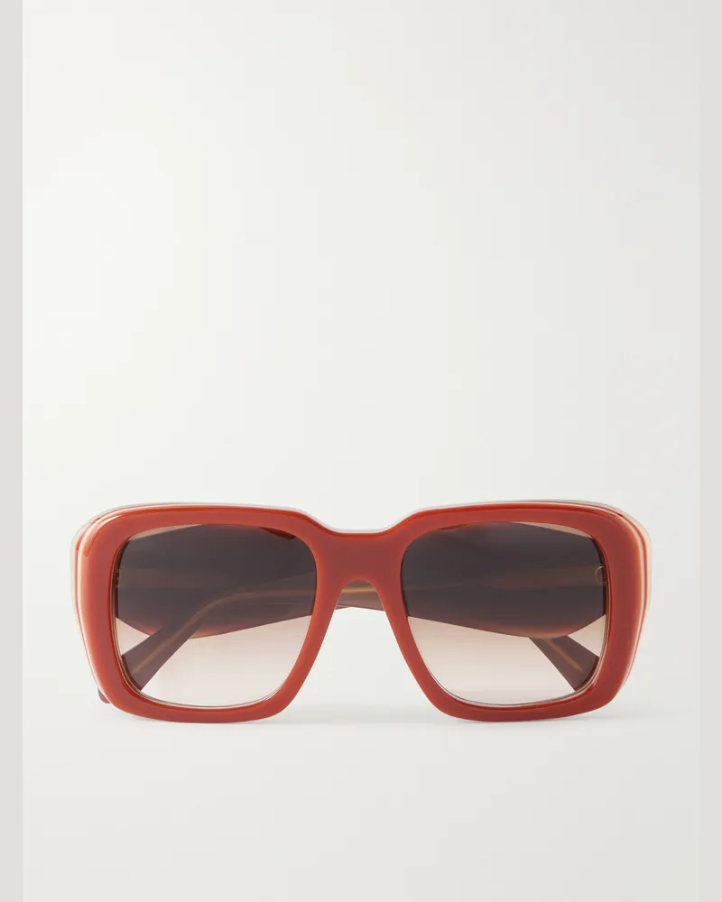 Loewe Paula's Ibiza Square-Frame Acetate Sunglasses Orange