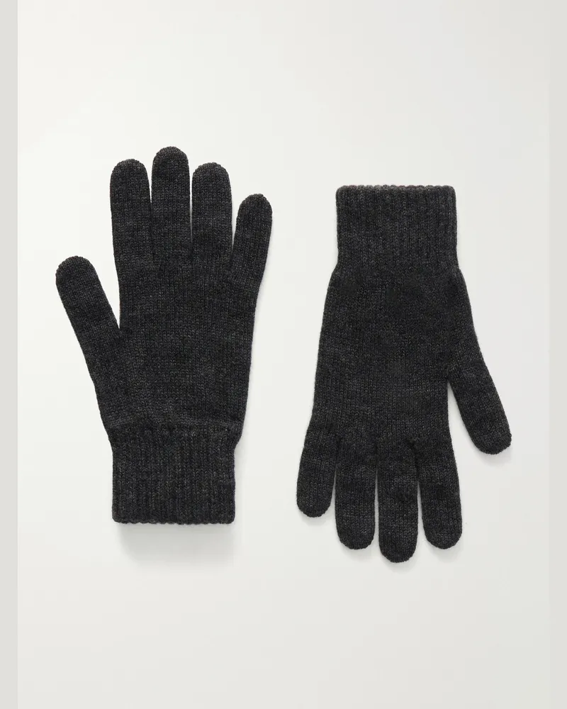 Johnstons of Elgin Patrick Cashmere Gloves Gray
